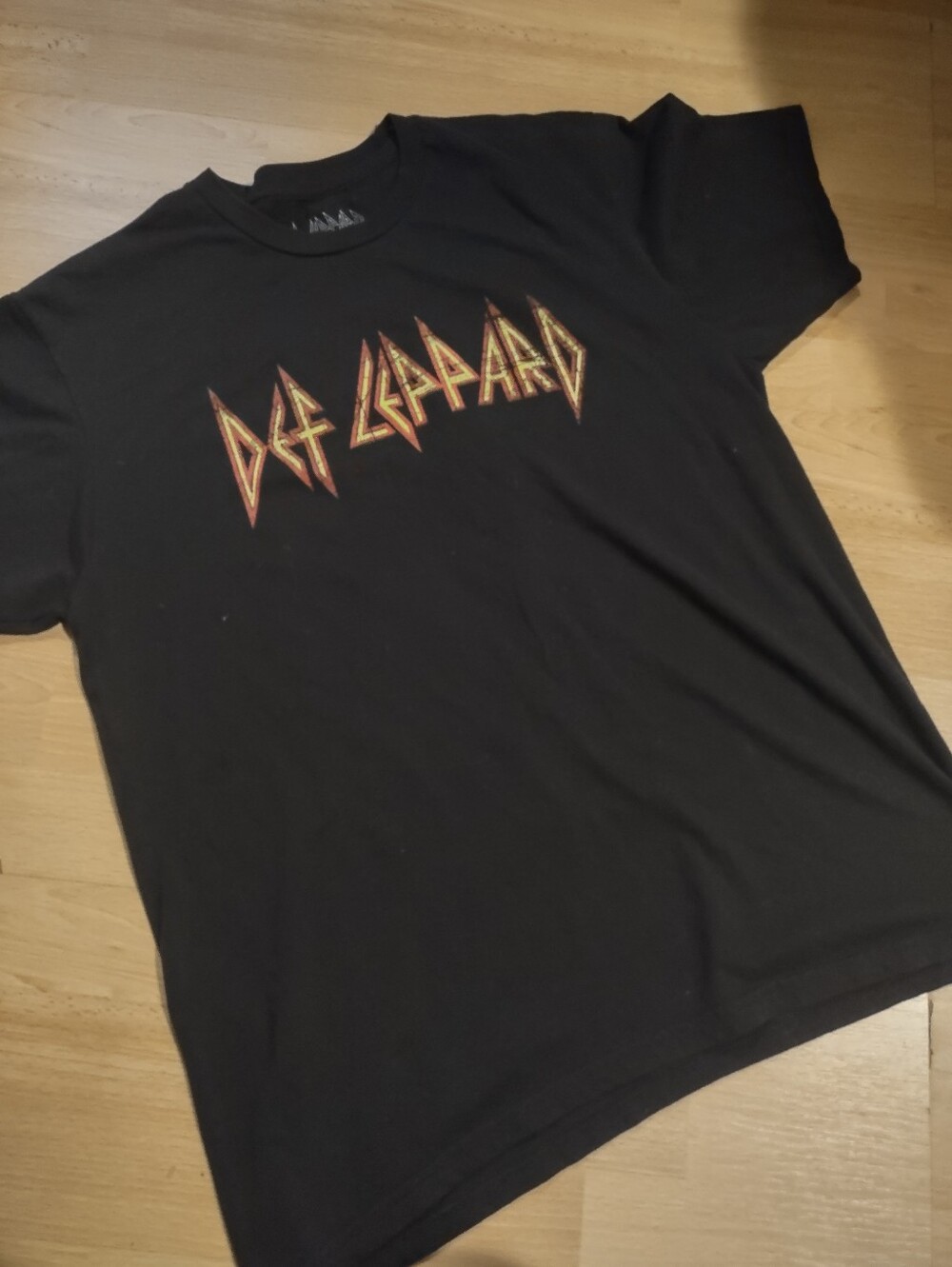 Black Def Leppard Graphic Tee - Black Poly Cotton Sz Large